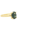 18ct yellow gold 2.10ct green/blue sapphire ring