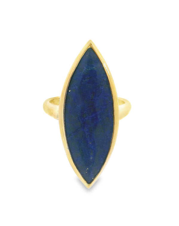 18ct yellow gold Lapis Lazuli ring