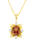 18ct yellow and white gold peach tourmaline pendant