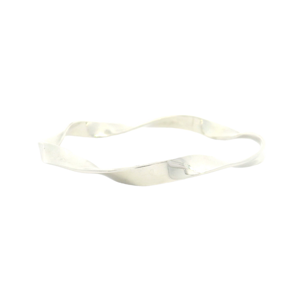 Sterling silver twist bangle