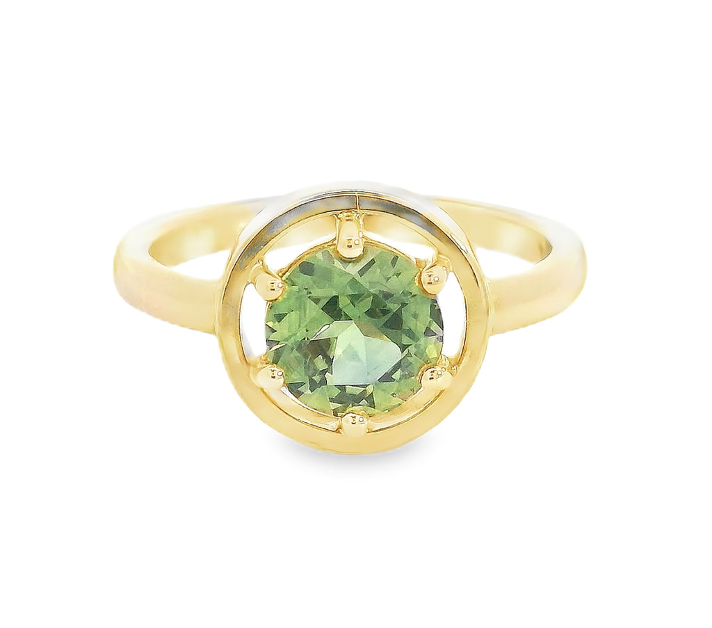 18ct yellow gold Green Sapphire Ring