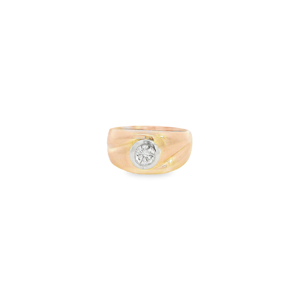 18ct rose & white gold diamond ring