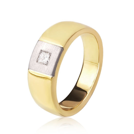 18ct Gold Princess Solitaire Ring