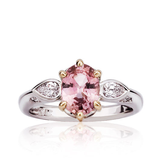 18ct Gold Pink Sapphire & Diamond Ring