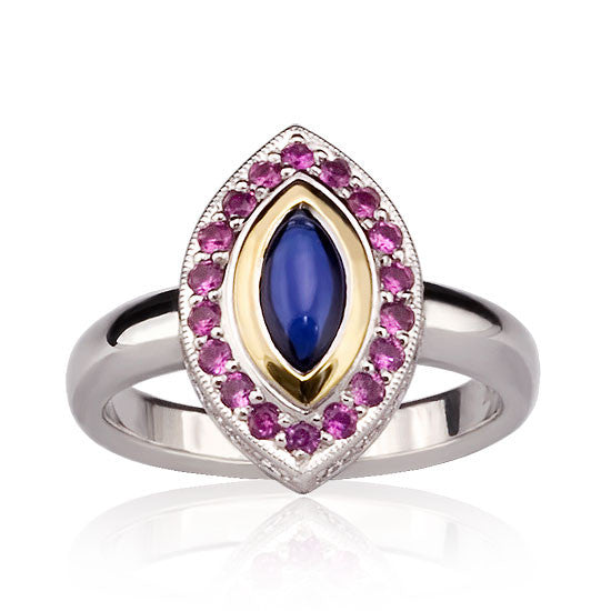 White Gold Coloured Sapphire Ring