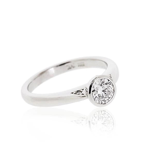 White Gold Brilliant Solitaire Diamond Ring